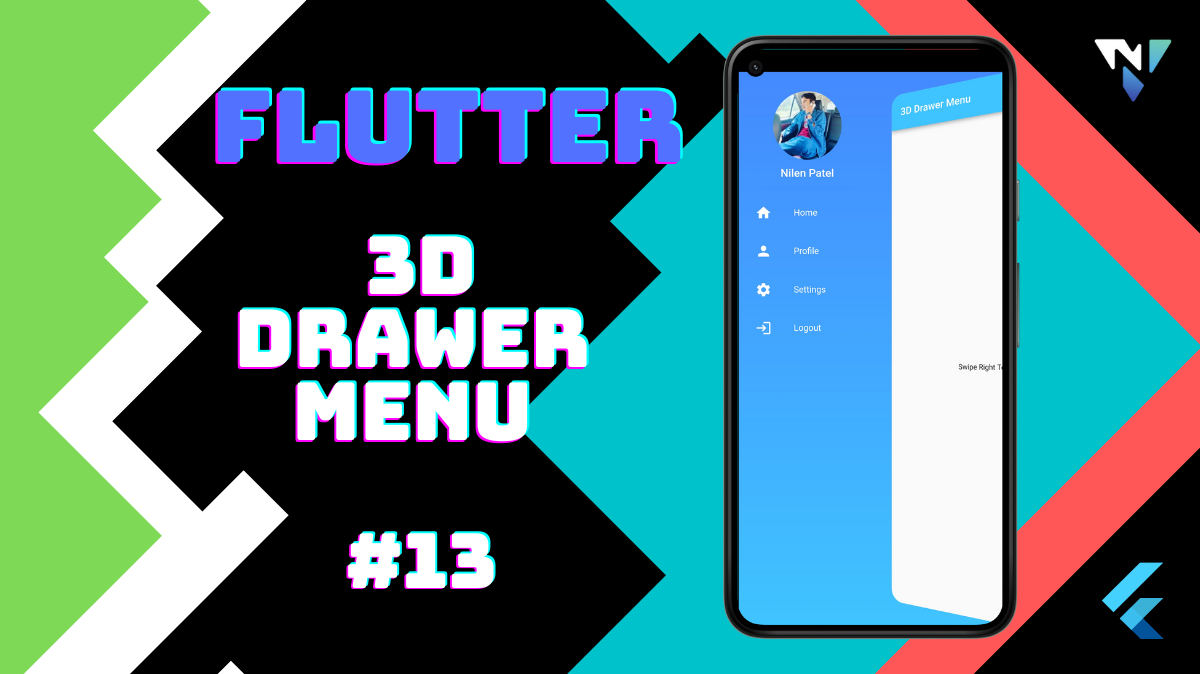 Flutter UI 13 Fun With 3D Drawer Menu In Flutter Nilen Patel Inc