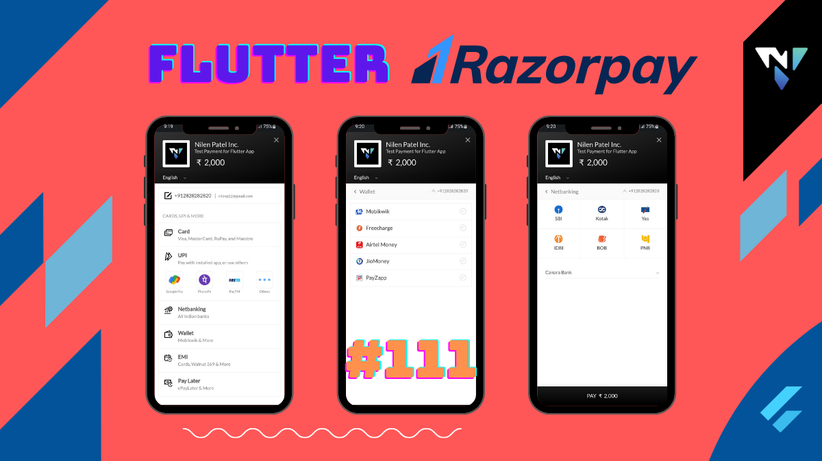 Flutter #111: Integrate Payments In Flutter With Razorpay Payment ...