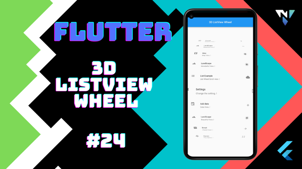 Flutter UI #24: Fun with 3D ListView Wheel in Flutter